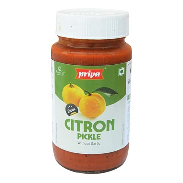 Priya Citron Pickle Without Garlic [24]( 300 gr.)