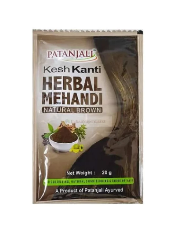 Patanjali Brown Natural Mehandi Kesh Kanti Herbal ( 20 x 20 gr. )